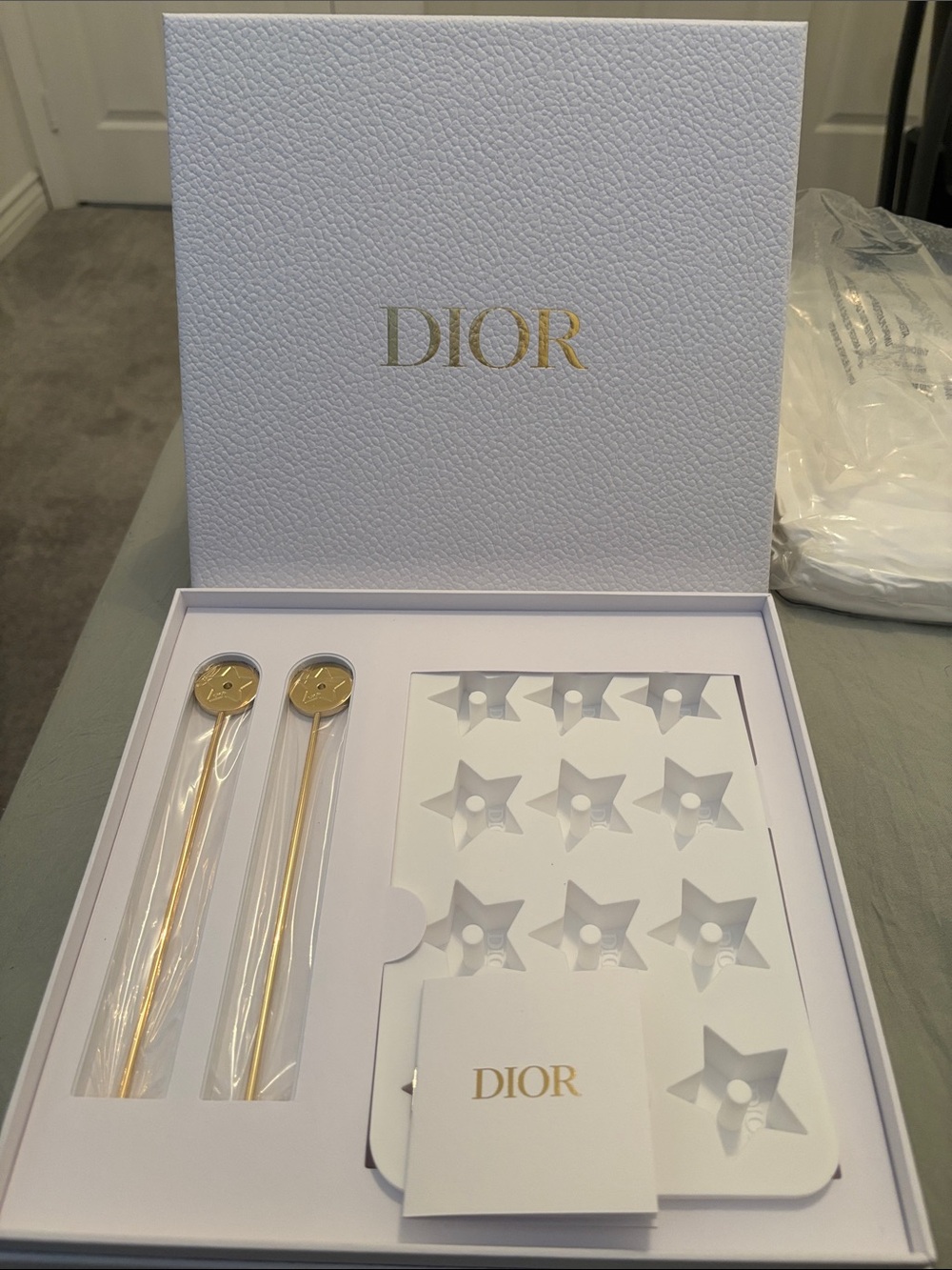 Dior White and Gold Decorative Home drink Set